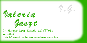 valeria gaszt business card